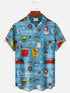 Men's Christmas Funny Graphic Short Sleeve Hawaiian Shirt